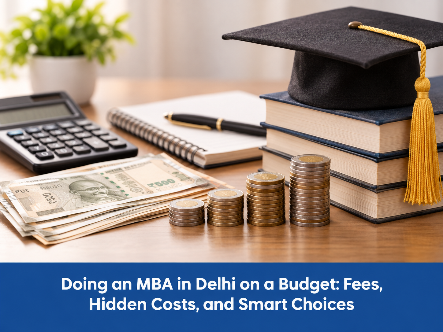 student calculating budget for doing mba